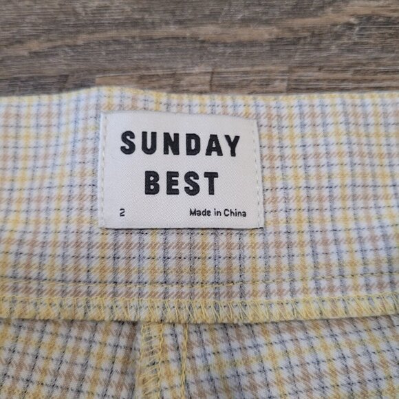 SUNDAY BEST | Aritzia Heather Skort Checkered Skirt Shorts | Sz. 2 - Picture 4 of 6